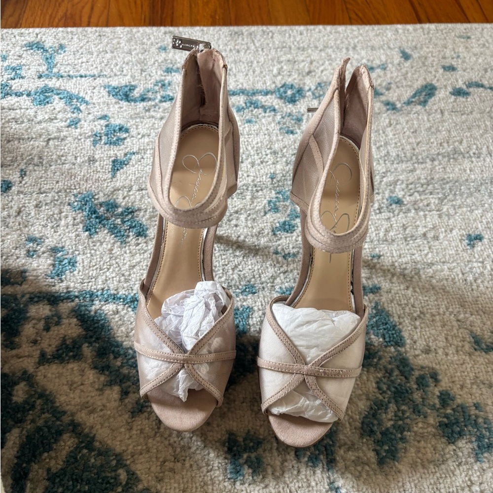 Elegant Nude High Platform Heels